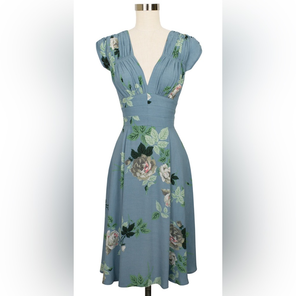Trashy Diva Blue Roses Size 10 EUC